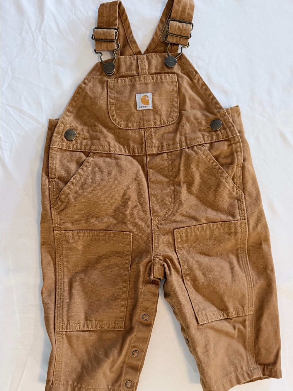 Carhartt Kids Brown Canvas Overalls